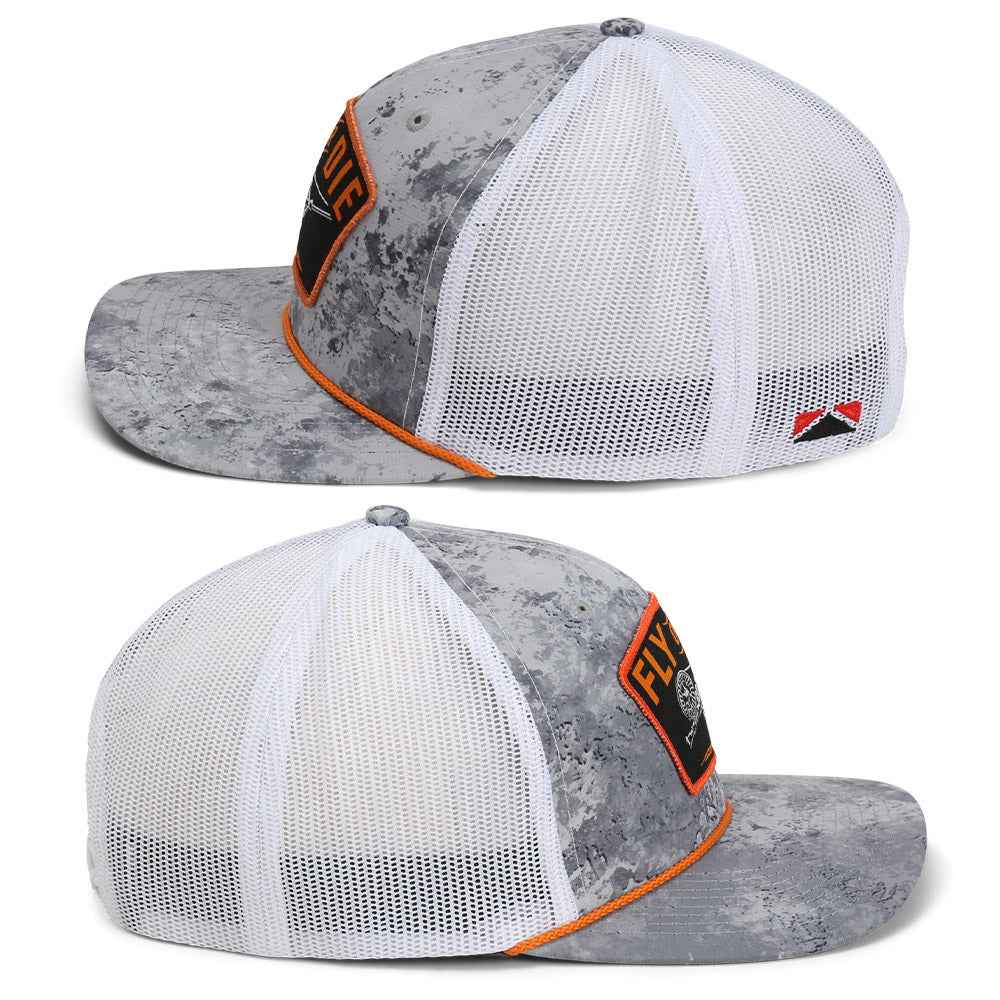 Fly Fishing Mesh Hat - Fly or Die Hat with Mesh Back and Rope Design