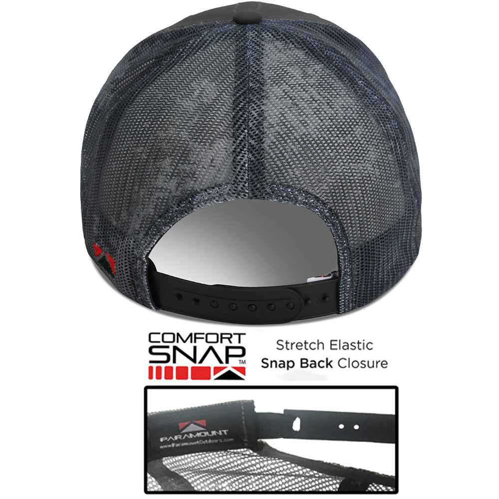 Trout Fishing Hat with Tongue Fly Patch and Mesh Back Rope Cap
