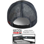 Trout Fishing Hat with Tongue Fly Patch and Mesh Back Rope Cap