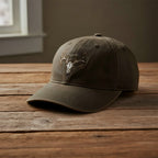 Deer Skull Hunting Hat Wax Cloth Dad Cap