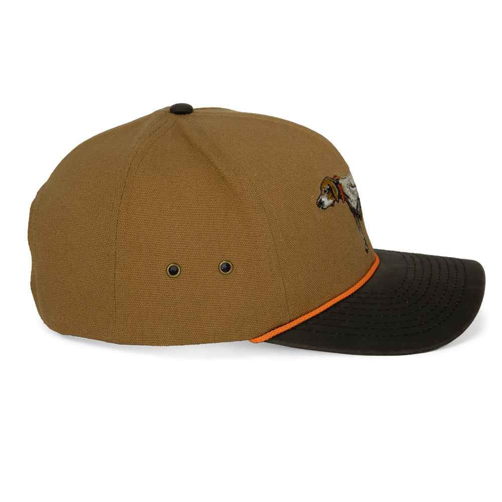 German Shorthaired Pointer Cap - Canvas Hat with Waxed Cloth Visor