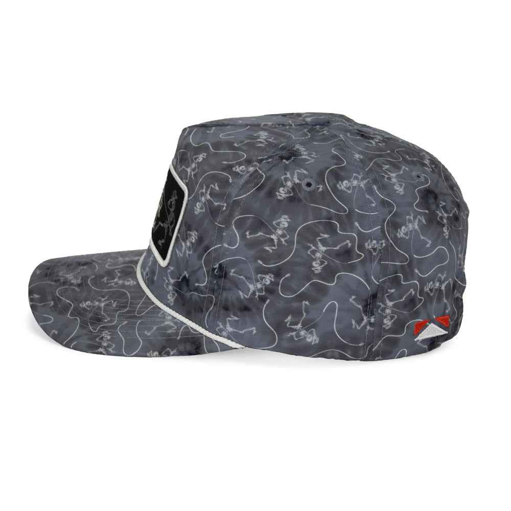 Dancing Skeletons Fly Fishing Cap - Trucker Tie Dye Rope Style