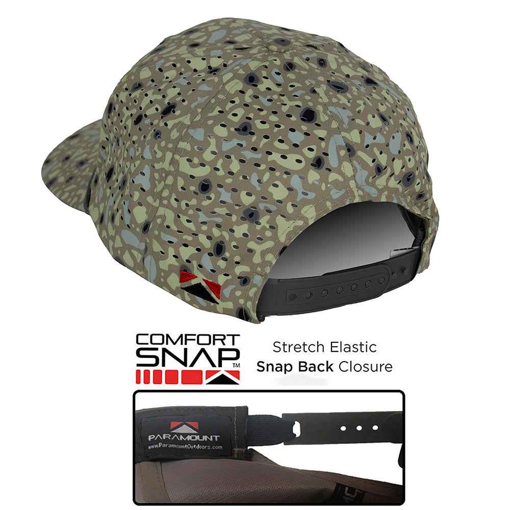 Big Foot Squatch Fishing Cap - Perforated 6-Panel Rope Cap in Tan