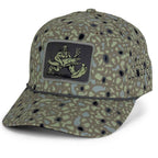 Big Foot Squatch Fishing Cap - Perforated 6-Panel Rope Cap in Tan