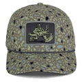 Big Foot Squatch Fishing Cap - Perforated 6-Panel Rope Cap in Tan