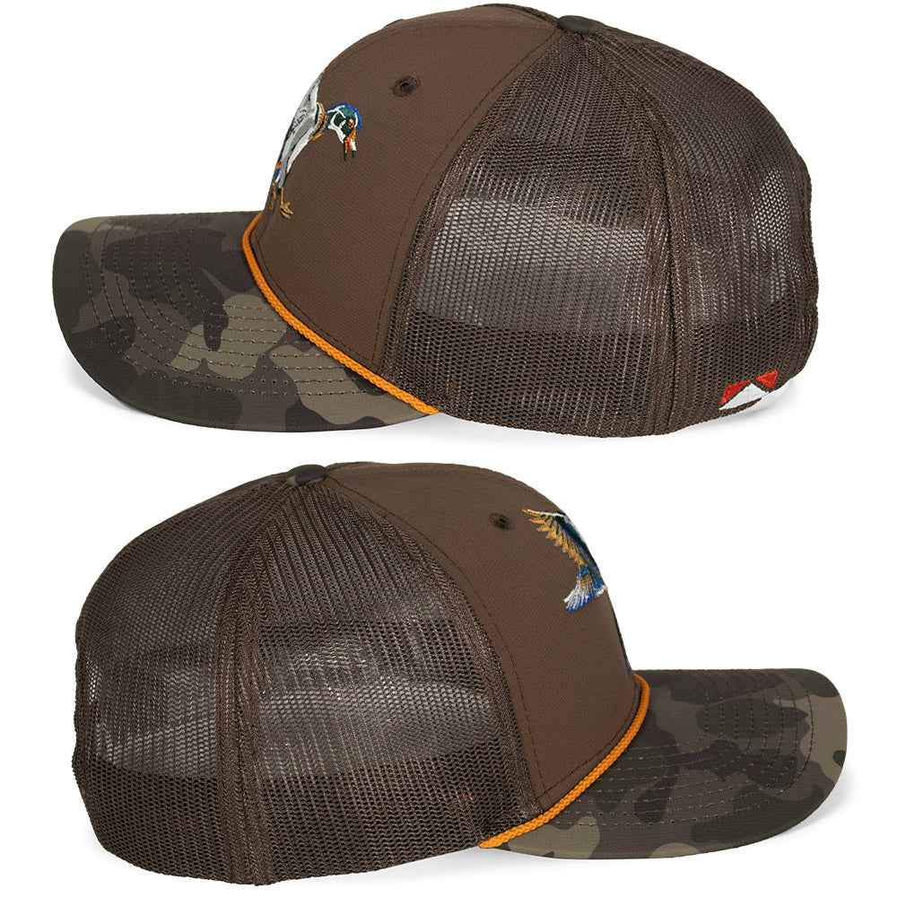Wood Duck Trucker Hat - 6-Panel Mesh Back Design