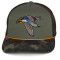 Flying Wood Duck Trucker Hat – Stylish 5-Panel Design