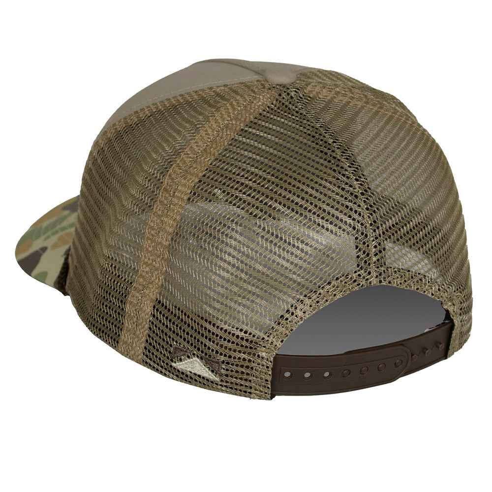 Mallard Drake Camo Trucker 5-Panel Cap - Old School Style