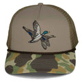 Mallard Drake Camo Trucker 5-Panel Cap - Old School Style