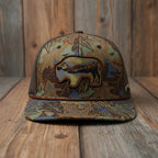 Sunset Bison Buffalo Cap - Ultimate Meshback Rope Design