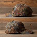Sunset Bear Trucker Hat with Cloud Texture - 5-Panel Design