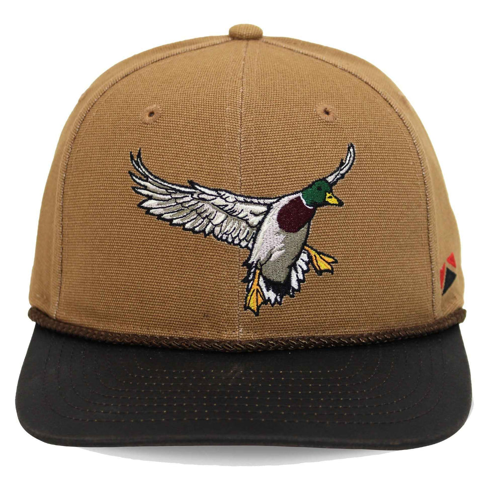 Canvas Duck Hat with Wax Visor - Mallard Drake Design