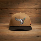 Canvas Duck Hat with Wax Visor - Mallard Drake Design