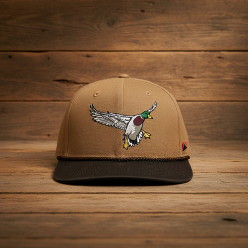 Canvas Duck Hat with Wax Visor - Mallard Drake Design