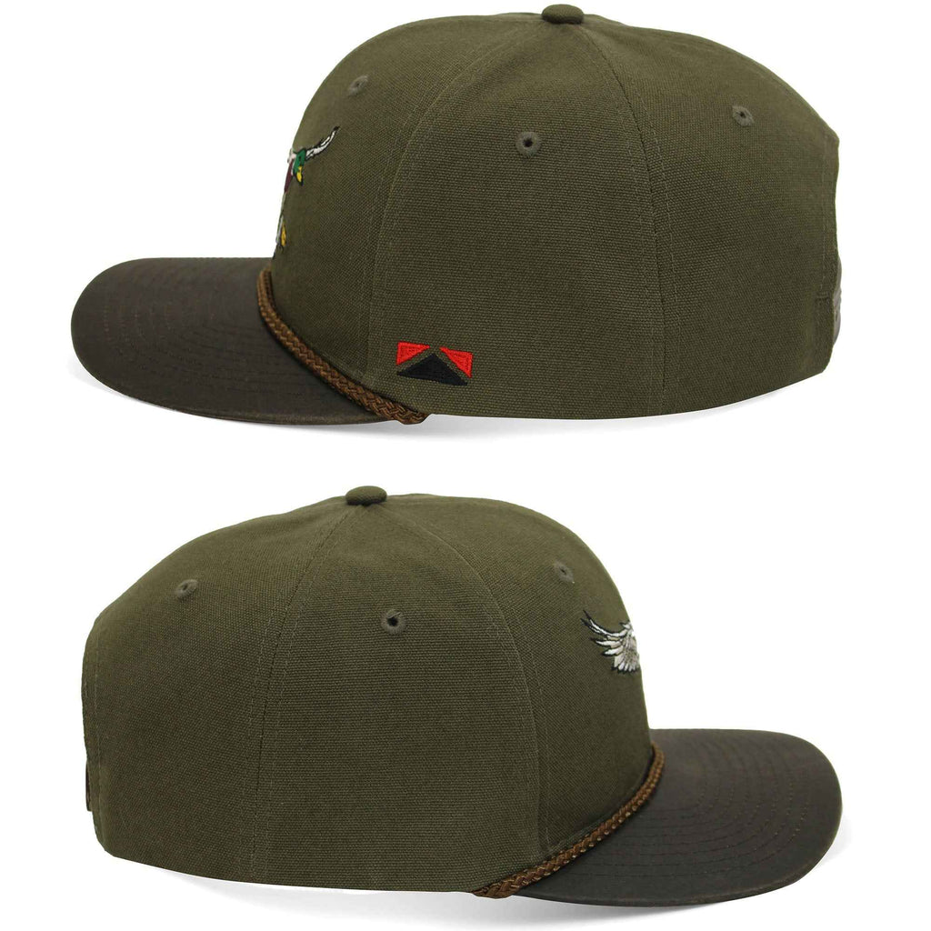 Canvas Duck Hat with Wax Visor - Mallard Drake Design