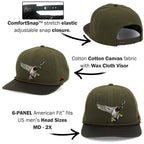 Canvas Duck Hat with Wax Visor - Mallard Drake Design