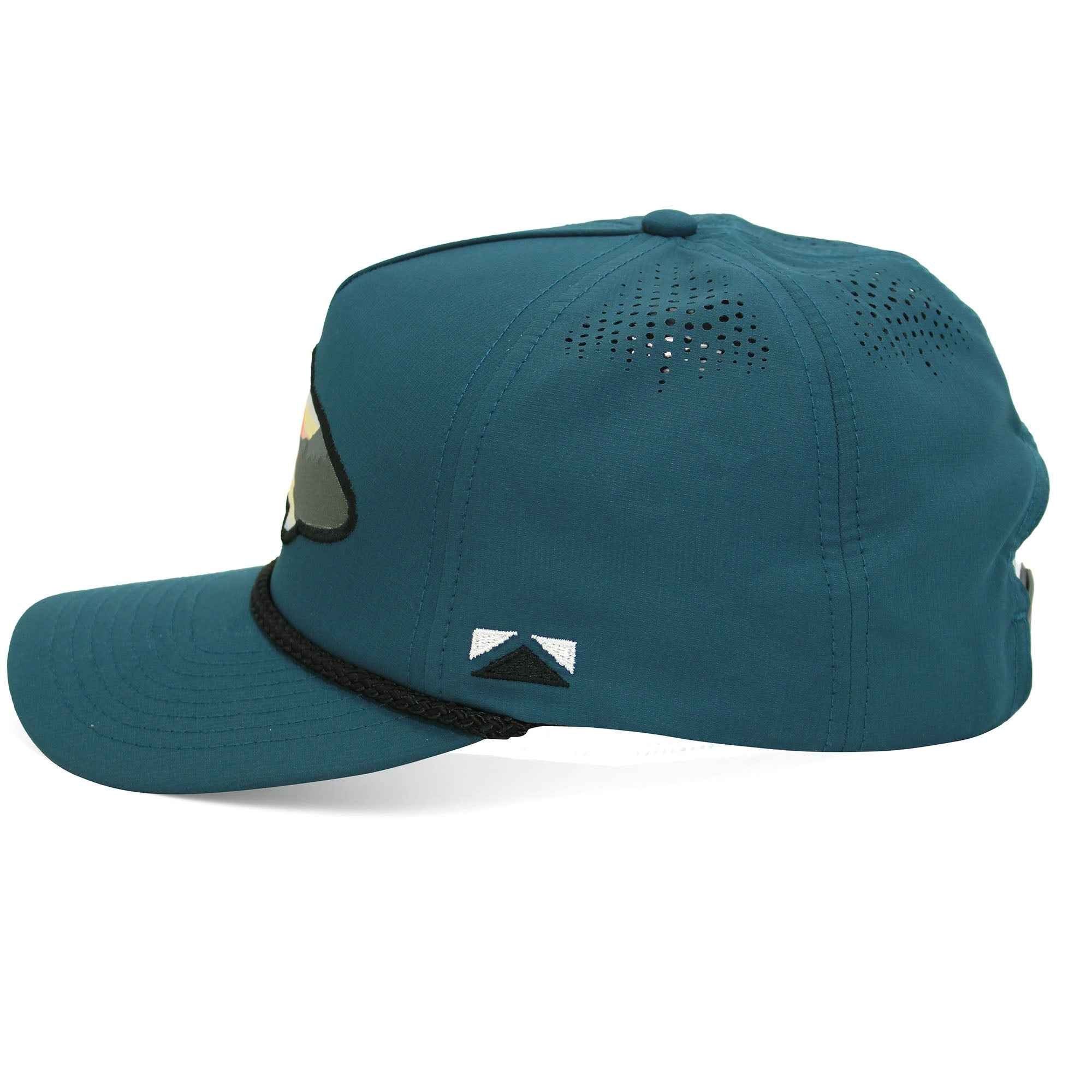 Sunset Fish Silhouette Cap - 5-Panel Performance Rope Cap