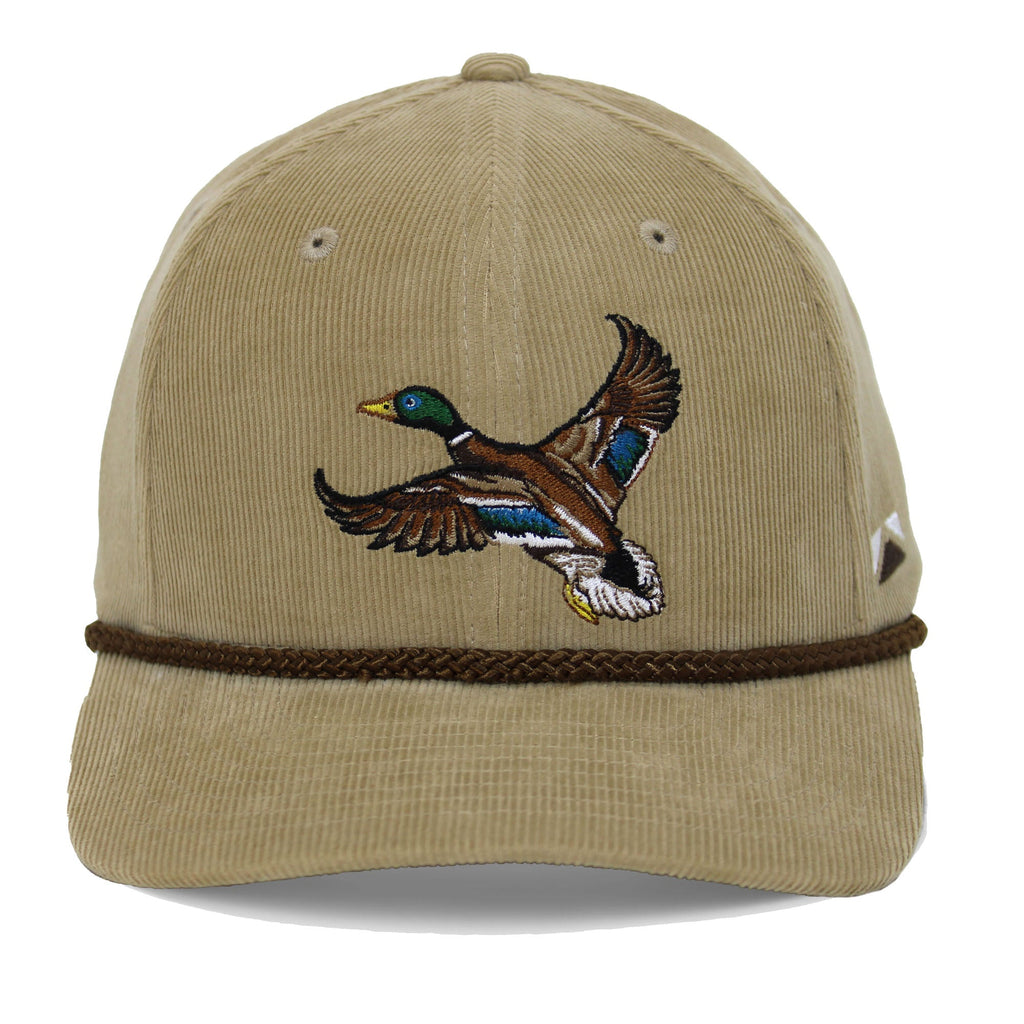 Corduroy Mallard Drake Rope Cap — Vintage Camo Waterproof Performance Hat