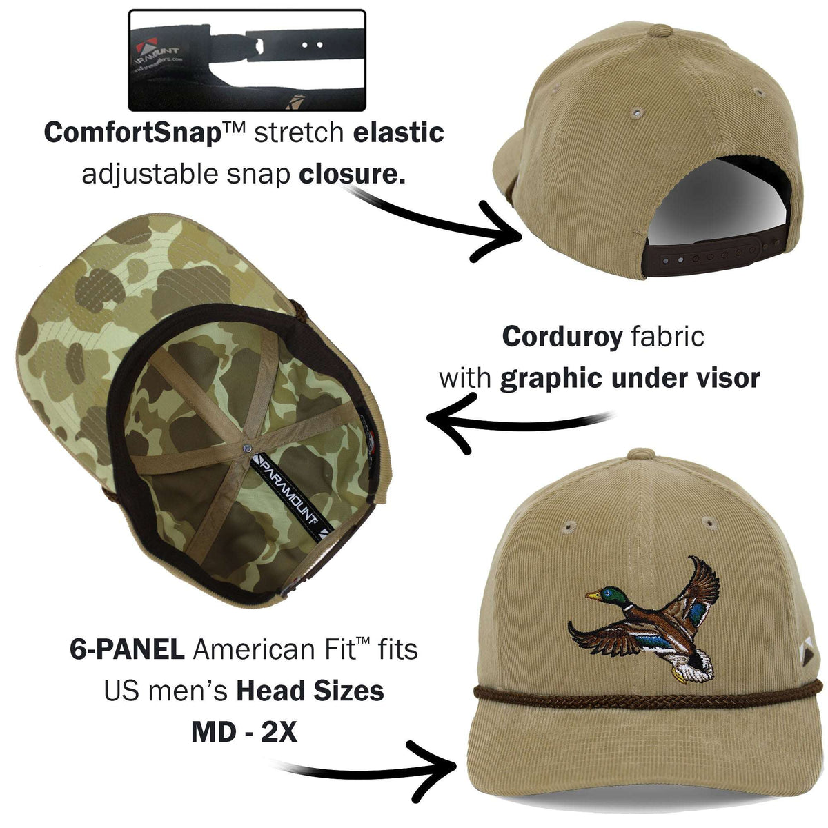Clear Water Trading Co. — Corduroy Mallard Drake Performance Cap - Clear Water Trading Co.