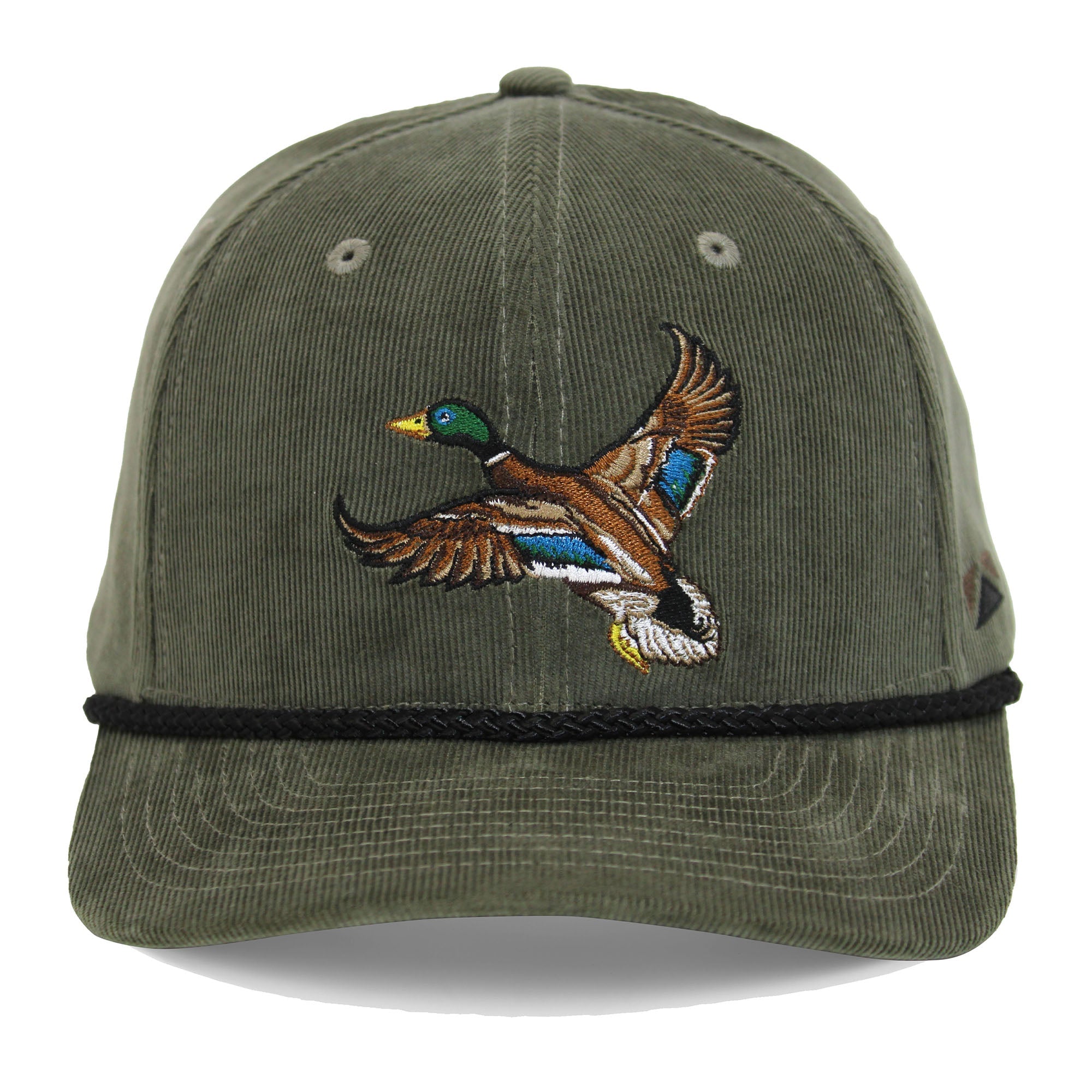 Corduroy Mallard Drake Rope Cap — Vintage Camo Waterproof Performance Hat