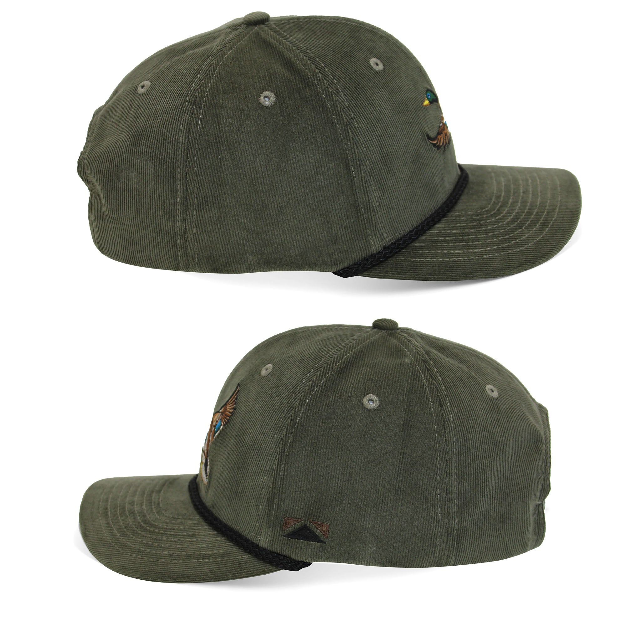 Corduroy Mallard Drake Rope Cap — Vintage Camo Waterproof Performance Hat