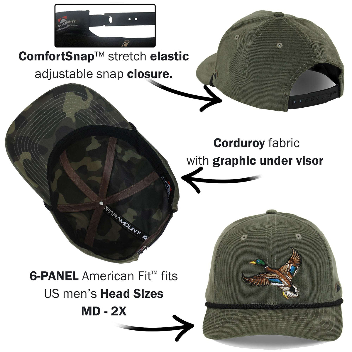 Clear Water Trading Co. — Corduroy Mallard Drake Performance Cap - Clear Water Trading Co.