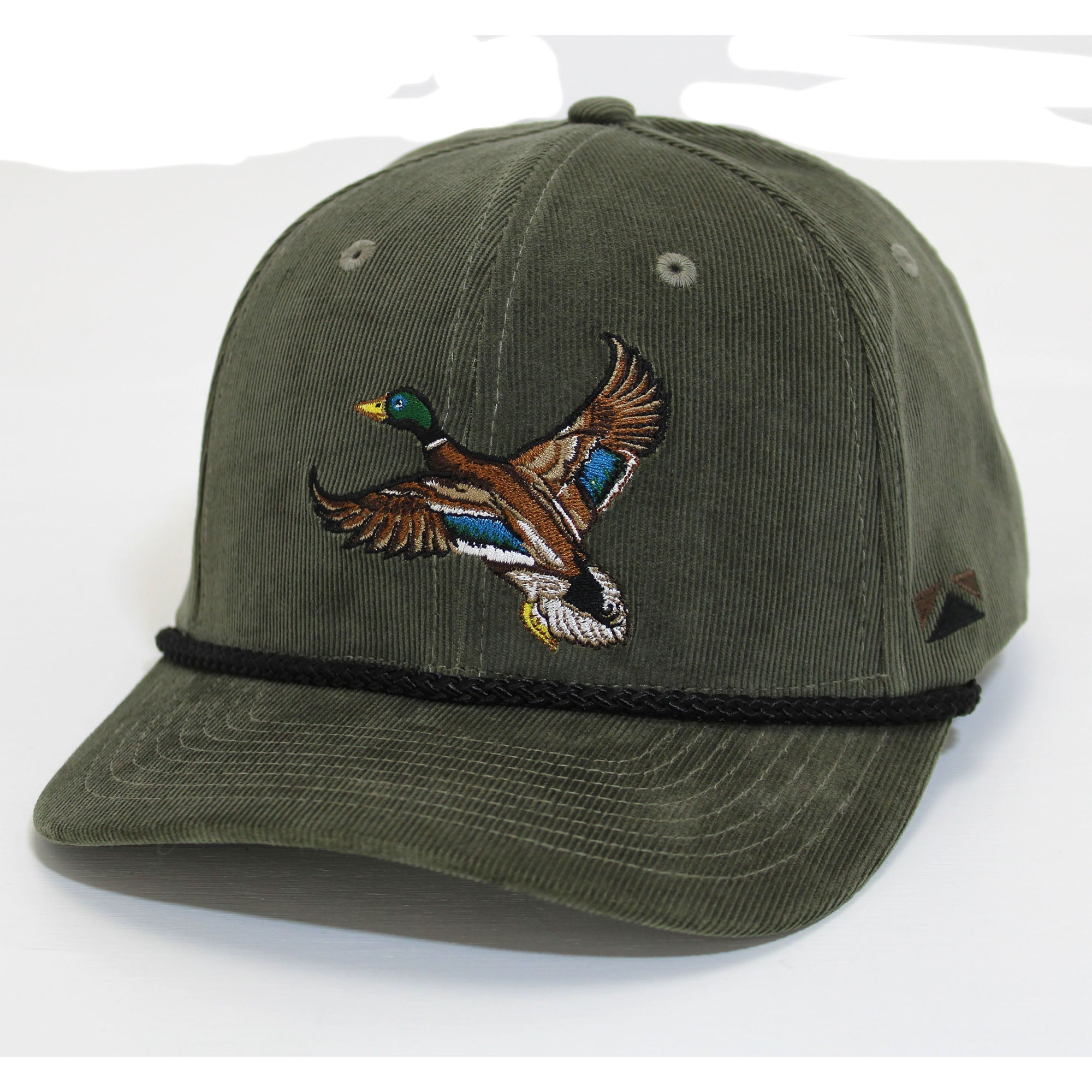 Corduroy Mallard Drake Rope Cap — Vintage Camo Waterproof Performance Hat