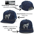 Wolf Howl Cloud Texture Snap-Back 5-Panel Rope Cap