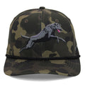 Black Lab Performance Rope Cap — Dark Old School Camo Hunting Hat