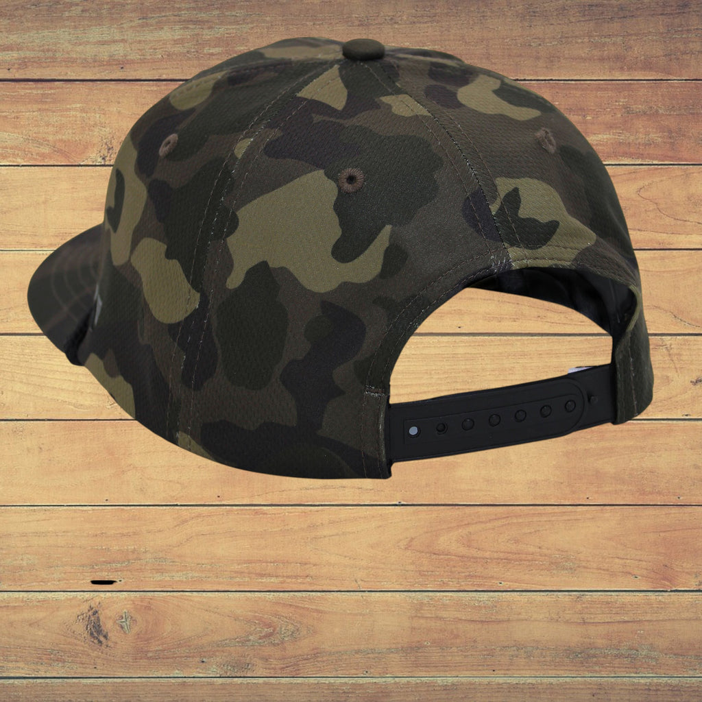 Clear Water Trading Co. — Black Lab Performance Rope Cap (Old‑School Camo)
