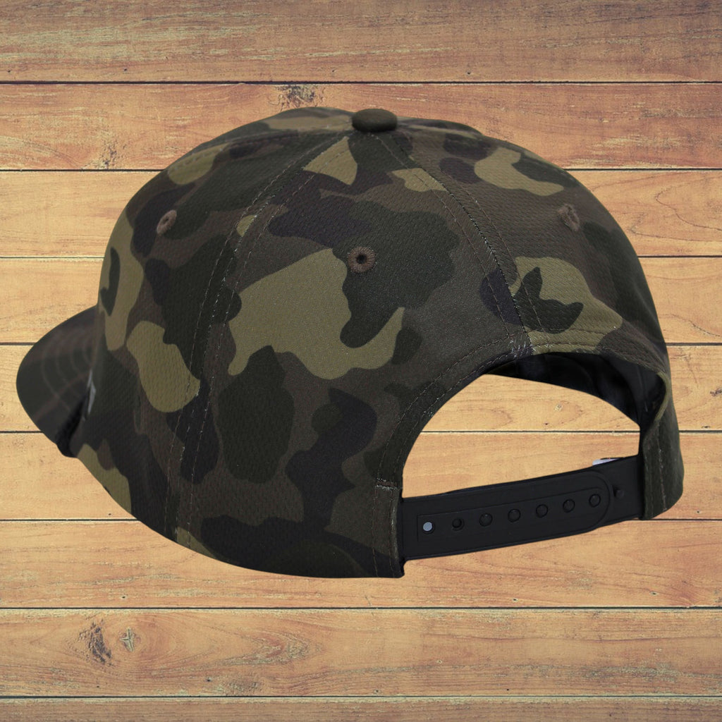 Clear Water Trading Co. — Black Lab Performance Rope Cap (Old‑School Camo)