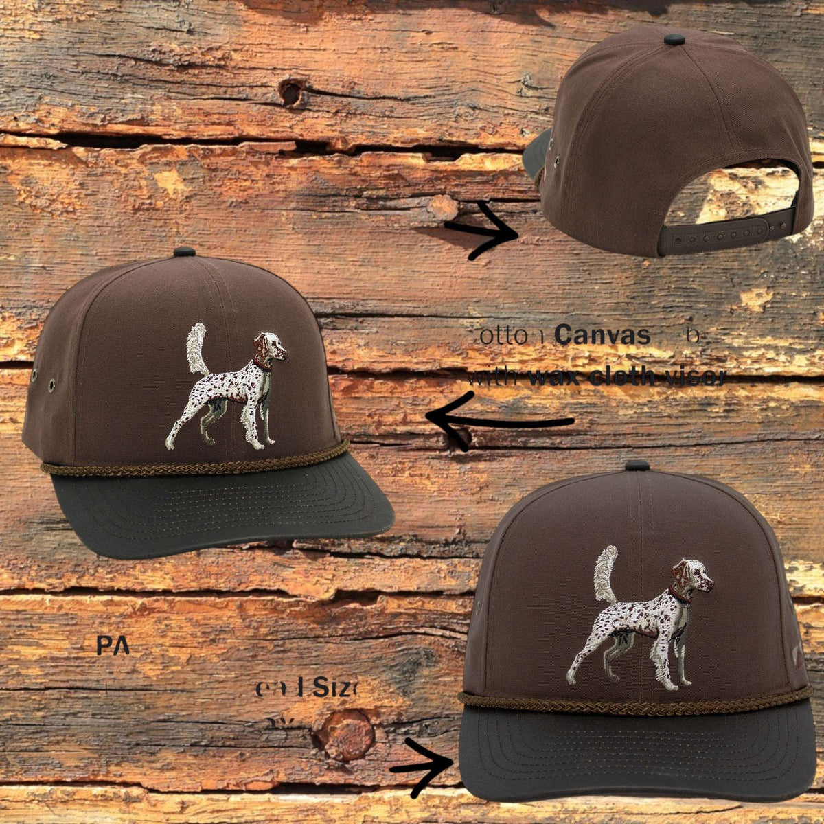 Clear Water Trading Co. — English Setter Wax‑Visor Wildlife Cap - Clear Water Trading Co.