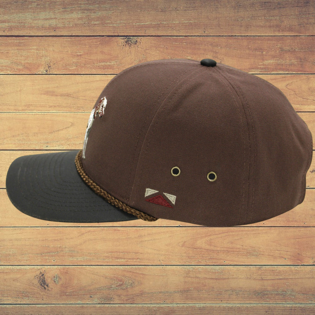 Clear Water Trading Co. — English Setter Wax‑Visor Wildlife Cap