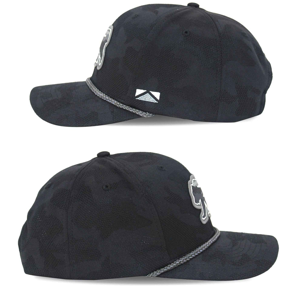 Sunset Bear Trucker Hat with Cloud Texture - 5-Panel Design