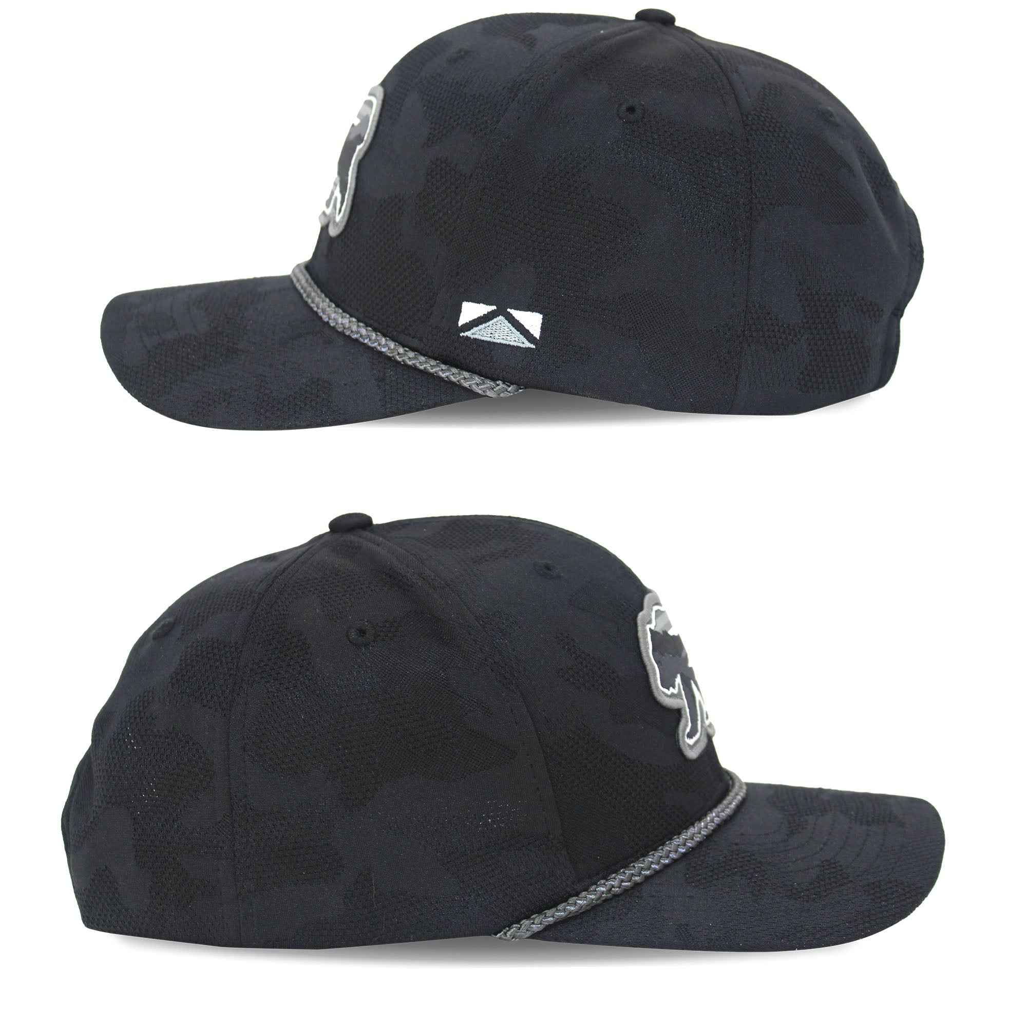 Sunset Bear Trucker Hat with Cloud Texture - 5-Panel Design