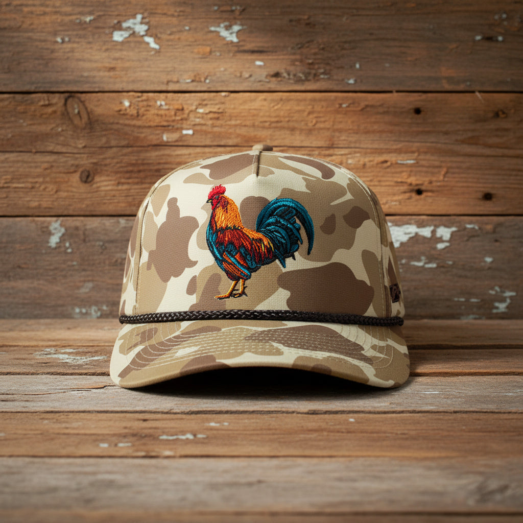 Cock of the Walk Trucker Hat - Stylish 5-Panel Rooster Headwear
