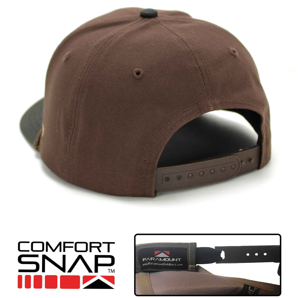 Longhorn Vintage, Snap-Back 6-Panel Hat with Wax Cloth Visor