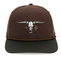 Longhorn Vintage, Snap-Back 6-Panel Hat with Wax Cloth Visor