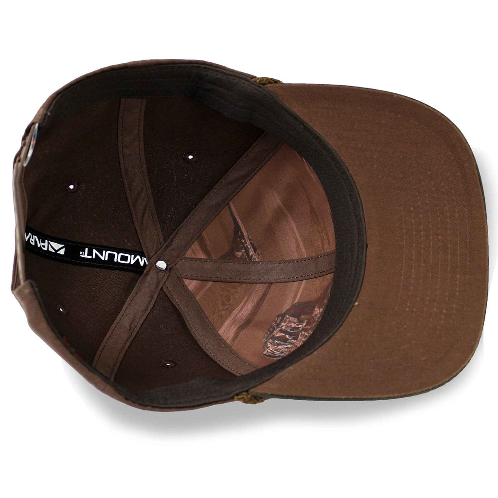 Longhorn Vintage, Snap-Back 6-Panel Hat with Wax Cloth Visor