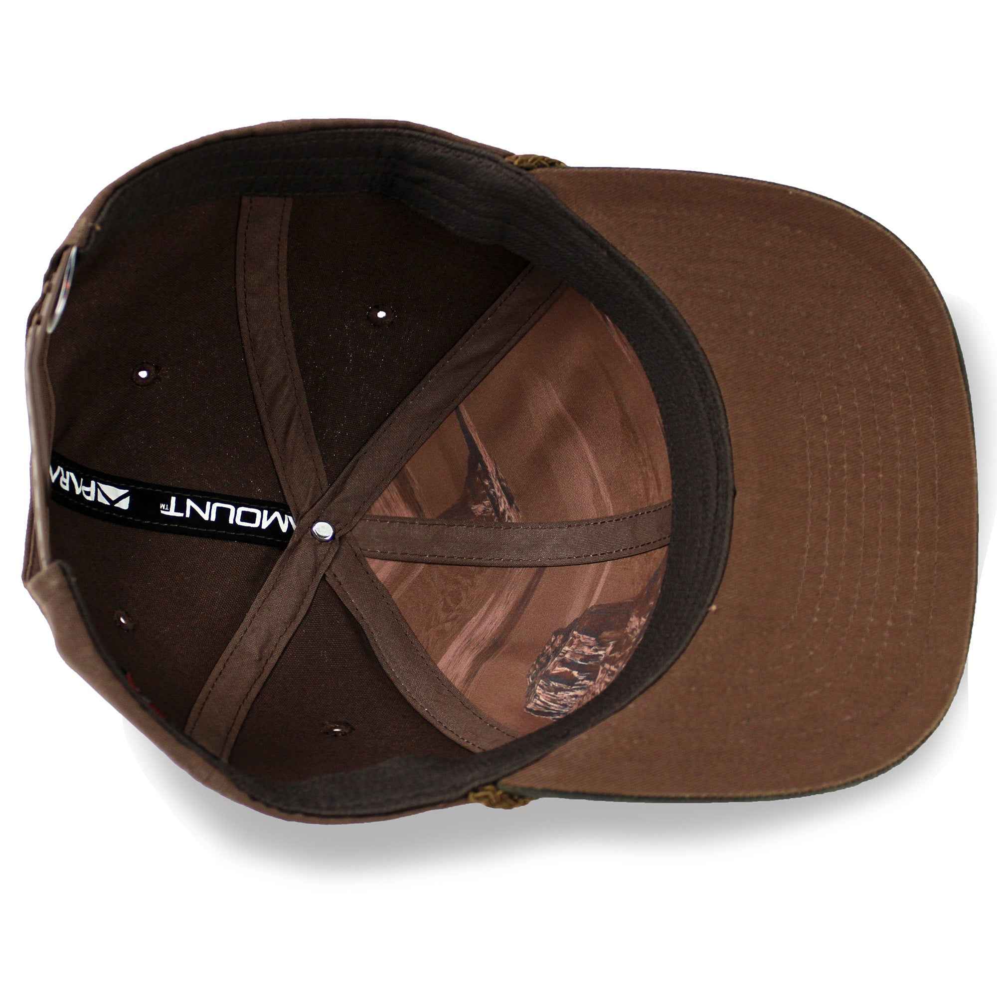 Longhorn Vintage, Snap-Back 6-Panel Hat with Wax Cloth Visor