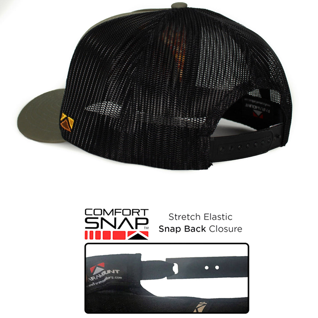 Brown Trout Tail Mesh Back Trucker Hat — Fly Fishing 5-Panel Cap