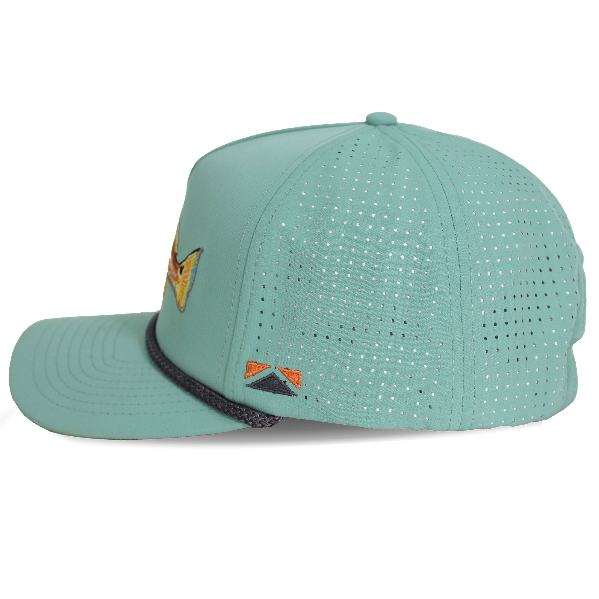 Redfish Perforated Performance Rope Cap — Breathable Fishing Trucker Hat