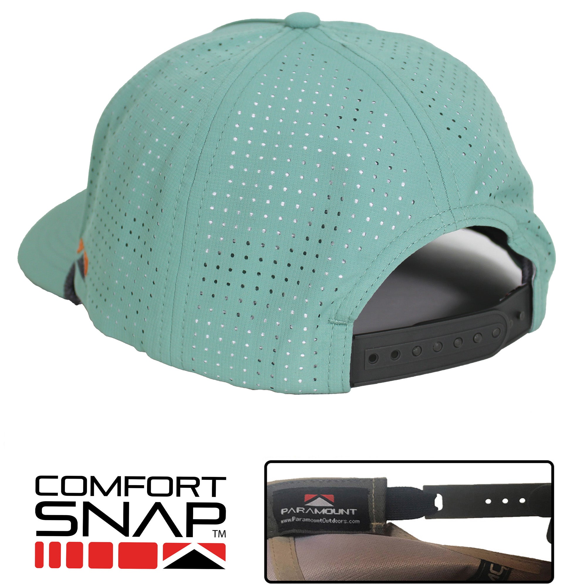 Redfish Perforated Performance Rope Cap — Breathable Fishing Trucker Hat