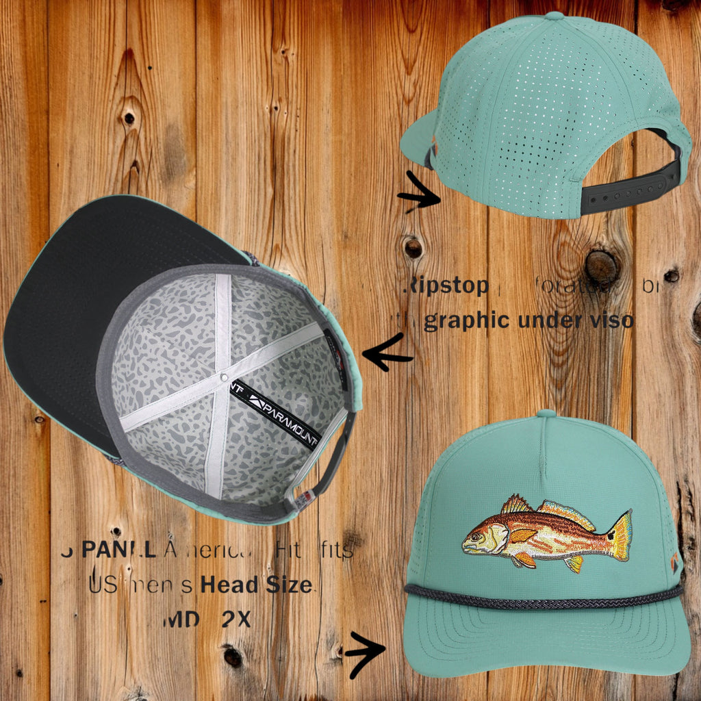 Clear Water Trading Co. — Redfish Perforated Performance Rope Cap