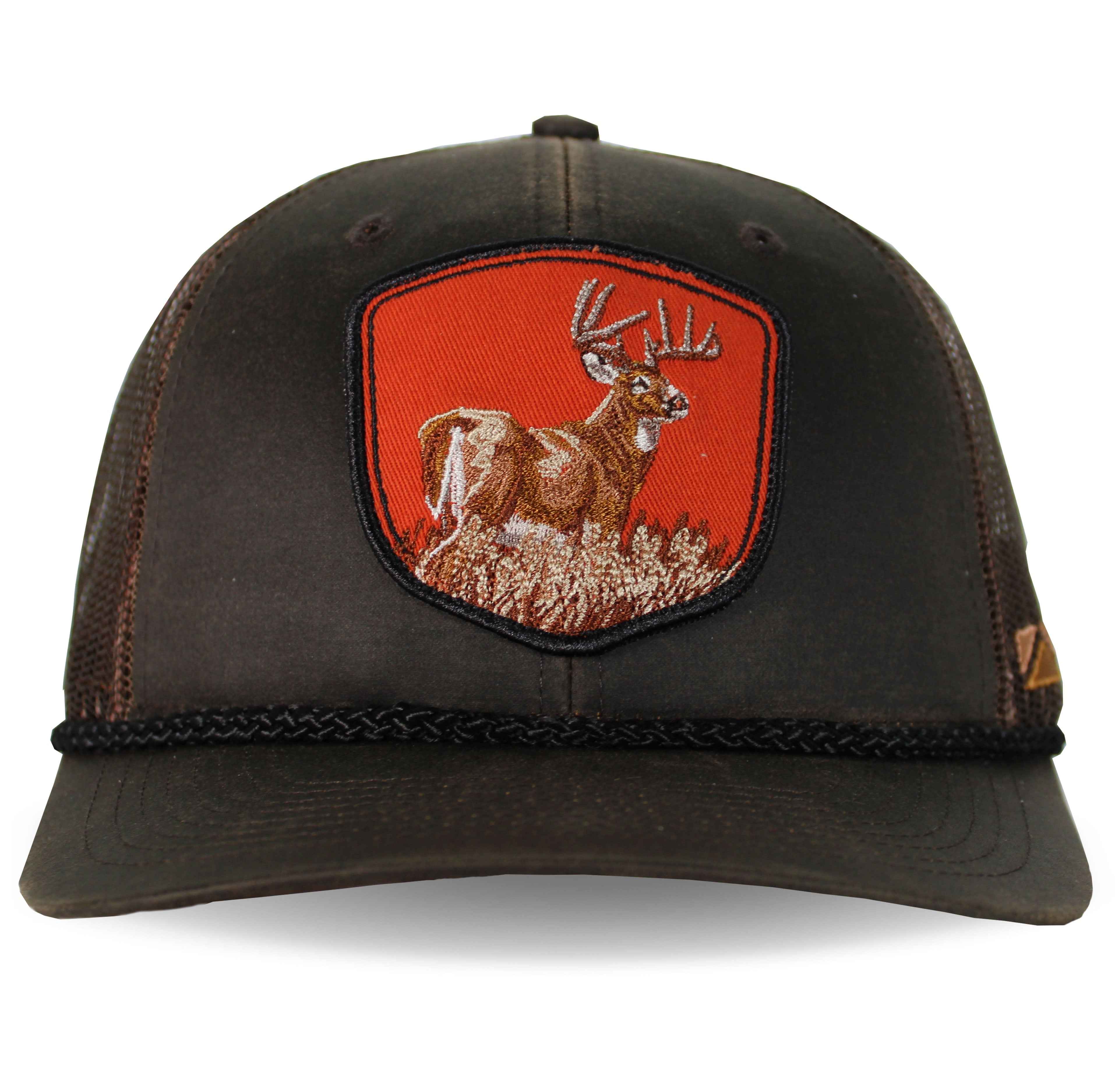 Vintage Wax Cloth Snap-Back Deer Patch Cap
