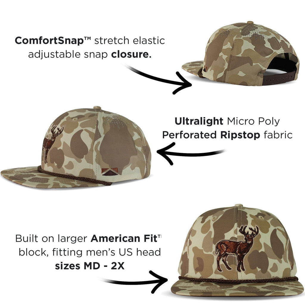 Old School Standing Deer Whitetail Camo Hat | Clear Water Trading Co. - Clear Water Trading Co.