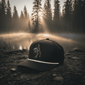 Black Lab Duck Dog 5-Panel Trucker Hat | Solid Black Crown