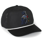 Black Lab Duck Dog 5-Panel Black Trucker Hat
