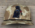 Black Lab Duck Dog 5-Panel Trucker Hat | Old School Camo - Clear Water Trading Co.