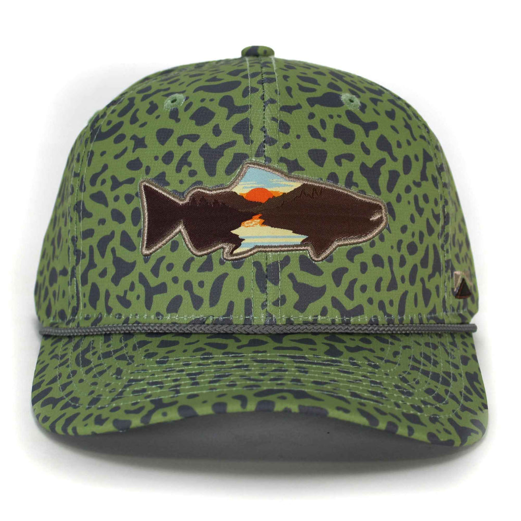 Sunset Salmon Cap - 6-Panel Riverside Design